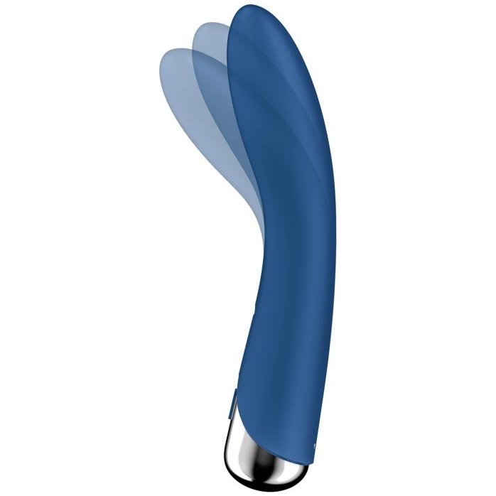 Синий вибратор-ротатор Spinning Vibe 1 - 18 см. Фотография 4.