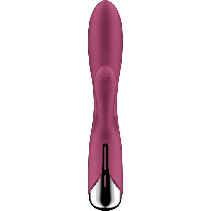 Малиновый вибратор-кролик Spinning Rabbit 1 с ротацией - 20 см. Фотография 6.