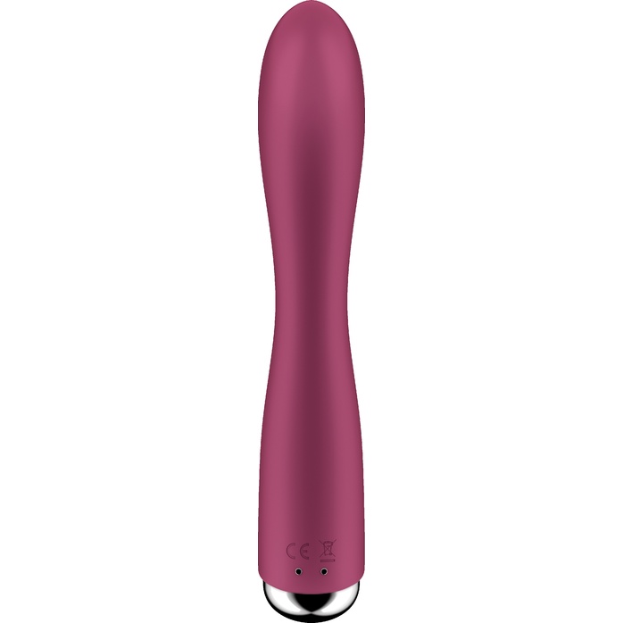 Малиновый вибратор-кролик Spinning Rabbit 1 с ротацией - 20 см. Фотография 7.
