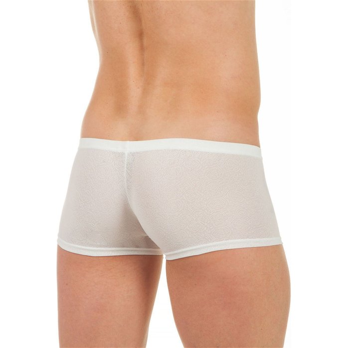 Мужские трусы-хипсы из ткани с текстурой в виде роз White Rose Boxer. Фотография 2.