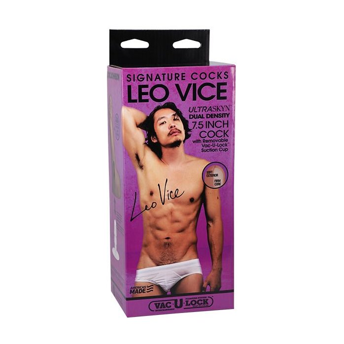 Телесный фаллоимитатор на съемной присоске Signature Cocks Leo Vice - 19,1 см - Signature Cocks. Фотография 2.