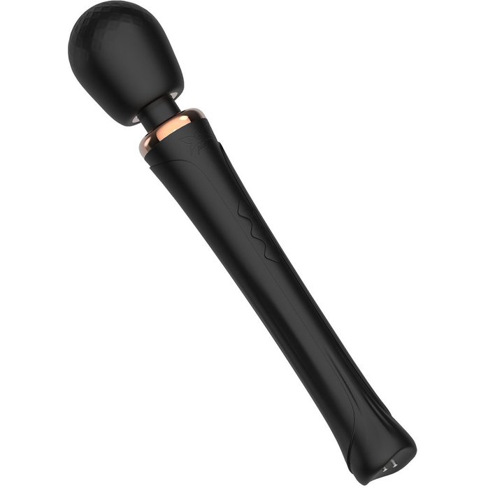Черный жезловый вибромассажёр Pixey Aquawand - 32 см. Фотография 2.