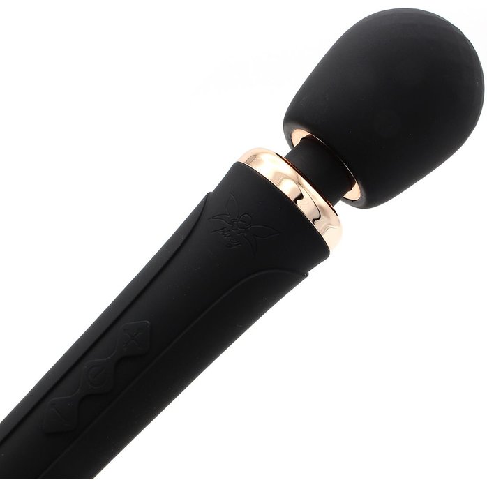 Черный жезловый вибромассажёр Pixey Aquawand - 32 см. Фотография 5.