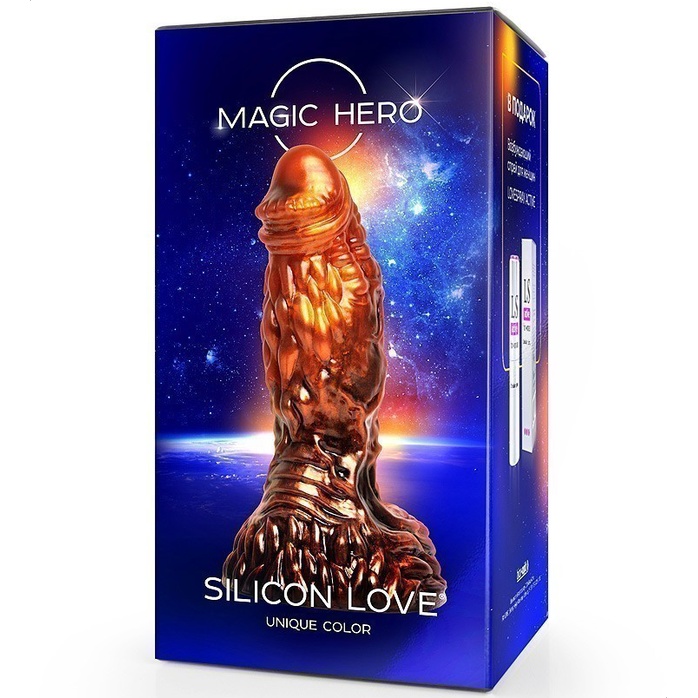 Фантазийный фаллоимитатор цвета бронзы - 22 см - MAGIC HERO. Фотография 4.