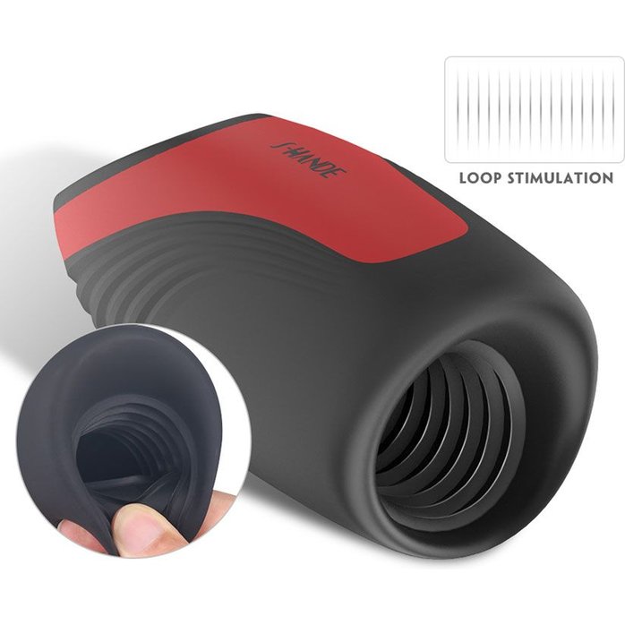 Черно-красный вибромастурбатор King Arthur. Фотография 4.