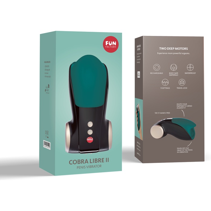 Зеленый вибромастурбатор Cobra Libre. Фотография 4.