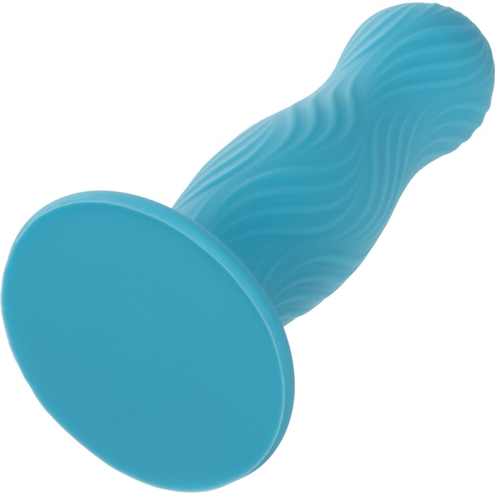 Голубой фаллоимитатор из жидкого силикона Swell - 12,7 см - Wave Rider. Фотография 7.