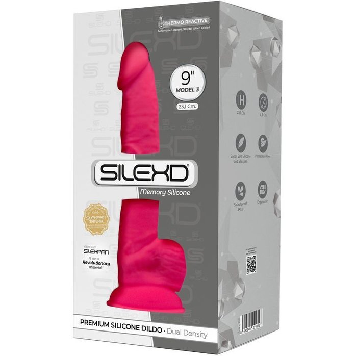 Розовый фаллоимитатор SILEXD Model 3 - 23 см - SILEXD. Фотография 2.