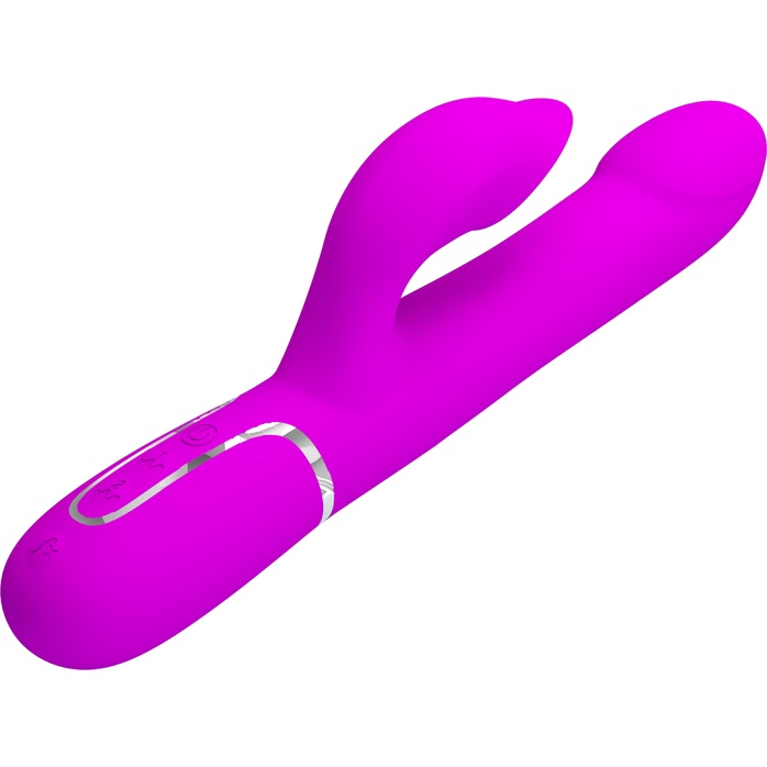 Лиловый вибратор-кролик Falin с вращением бусин - 22,7 см - Pretty Love. Фотография 6.