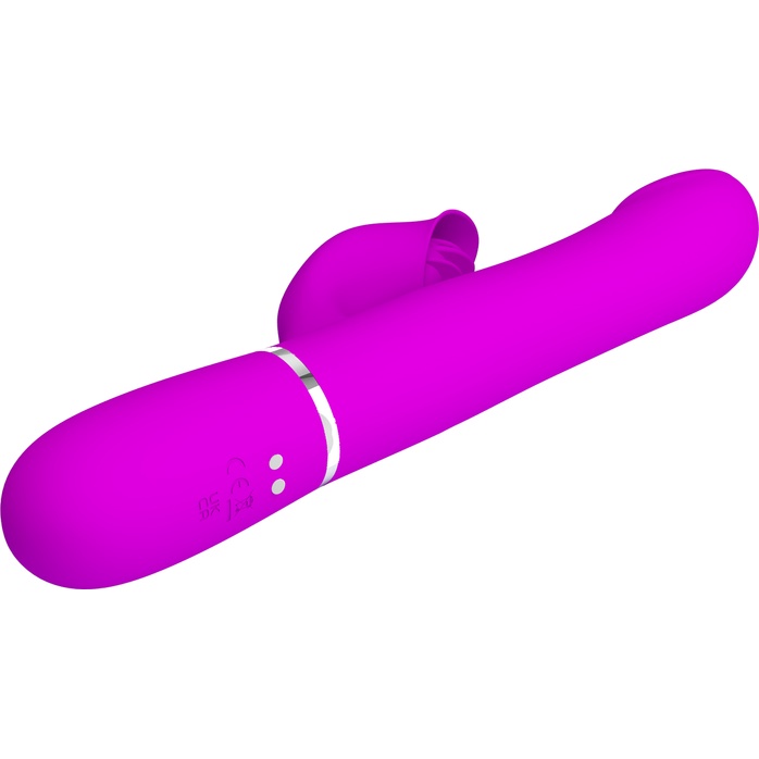 Лиловый вибратор-кролик Falin с вращением бусин - 22,7 см - Pretty Love. Фотография 8.