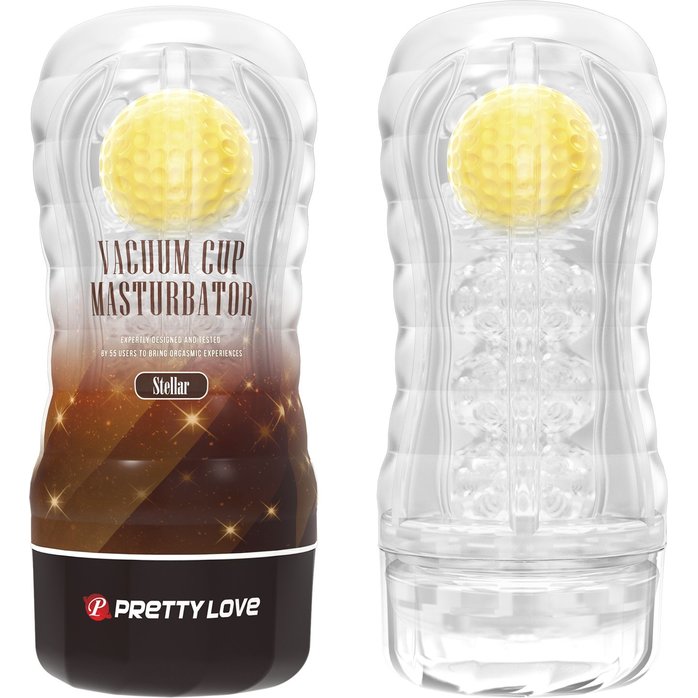 Прозрачный текстурированный мастурбатор Vacuum Cup Masturbator Stellar - Pretty Love. Фотография 7.