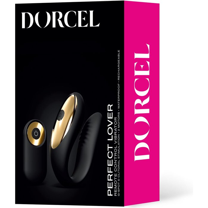 Черный вибратор для пар Perfect Lover с пультом ДУ. Фотография 7.