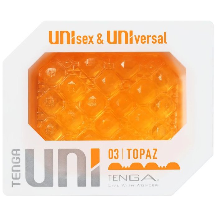 Оранжевый мастурбатор-стимулятор Tenga Uni Topaz - UNI Series