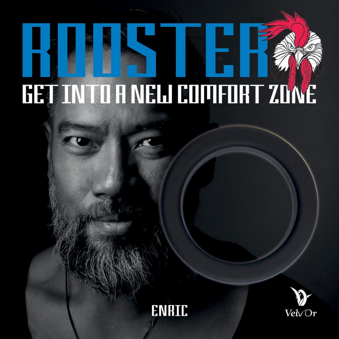 Черное эрекционное кольцо для пениса и мошонки Rooster Enric. Фотография 6.