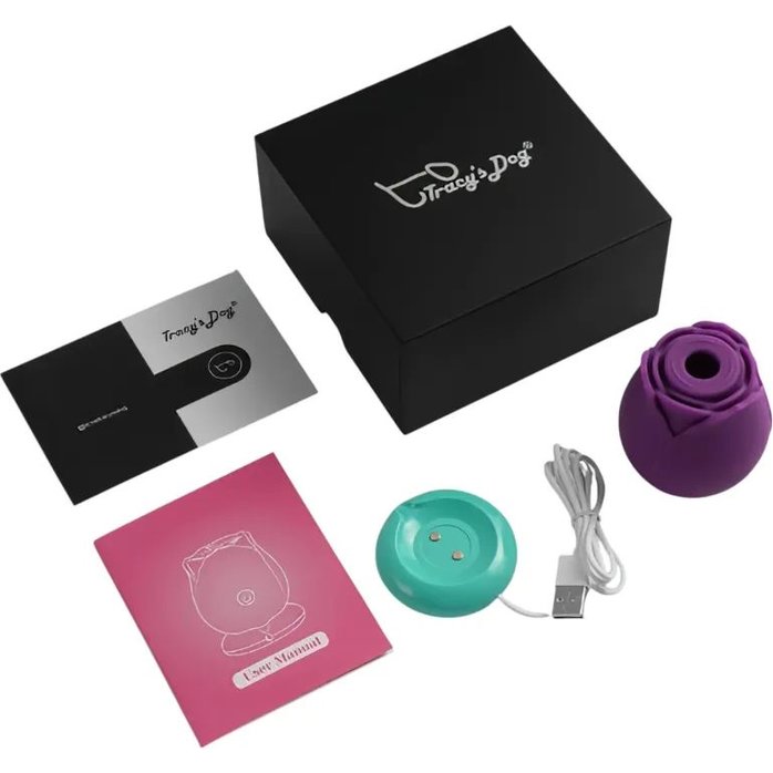 Фиолетовый вакуумный стимулятор Rose. Фотография 7.