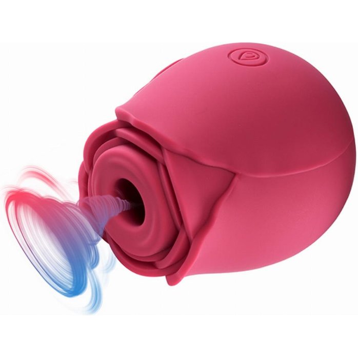 Красный вакуумный стимулятор Rose. Фотография 2.