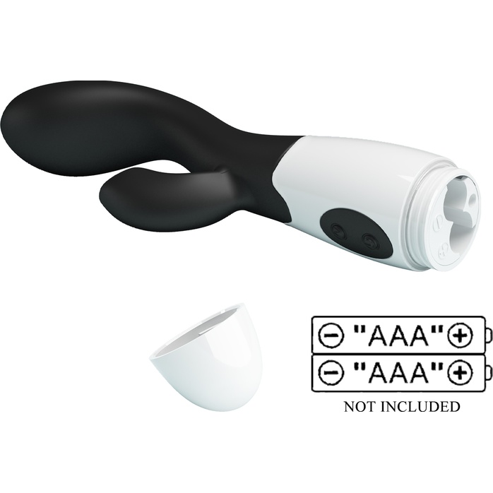 Черный вибратор-кролик для G-стимуляции Brighty - 20 см - Pretty Love. Фотография 9.