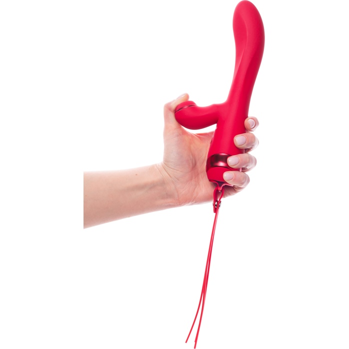 Красный вибратор-кролик с осцилляцией Lalita - 23 см. Фотография 12.