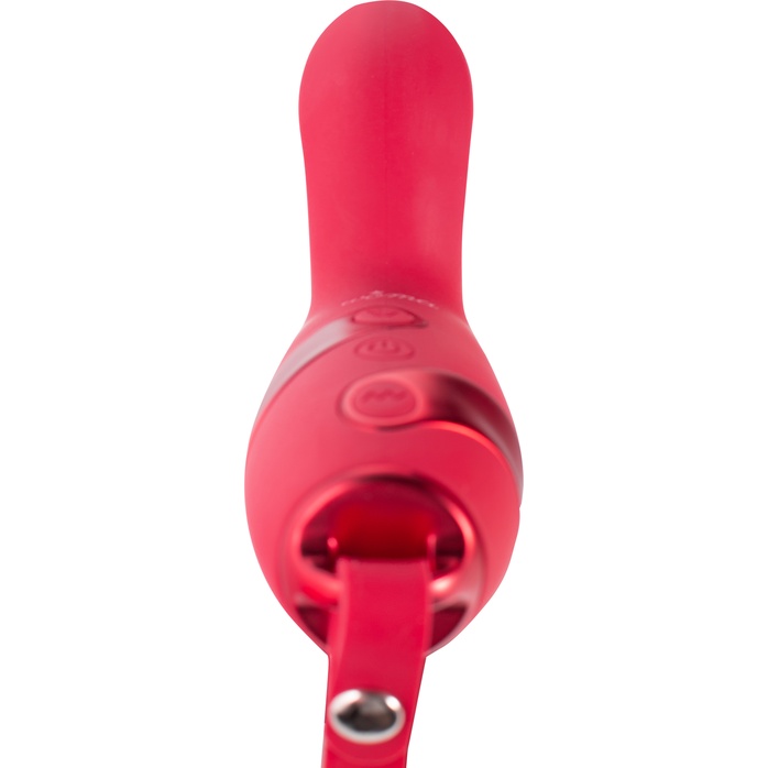 Красный вибратор-кролик с осцилляцией Lalita - 23 см. Фотография 17.