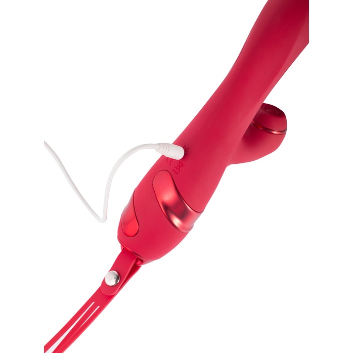 Красный вибратор-кролик с осцилляцией Lalita - 23 см. Фотография 18.