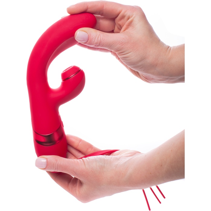 Красный вибратор-кролик с осцилляцией Lalita - 23 см. Фотография 10.