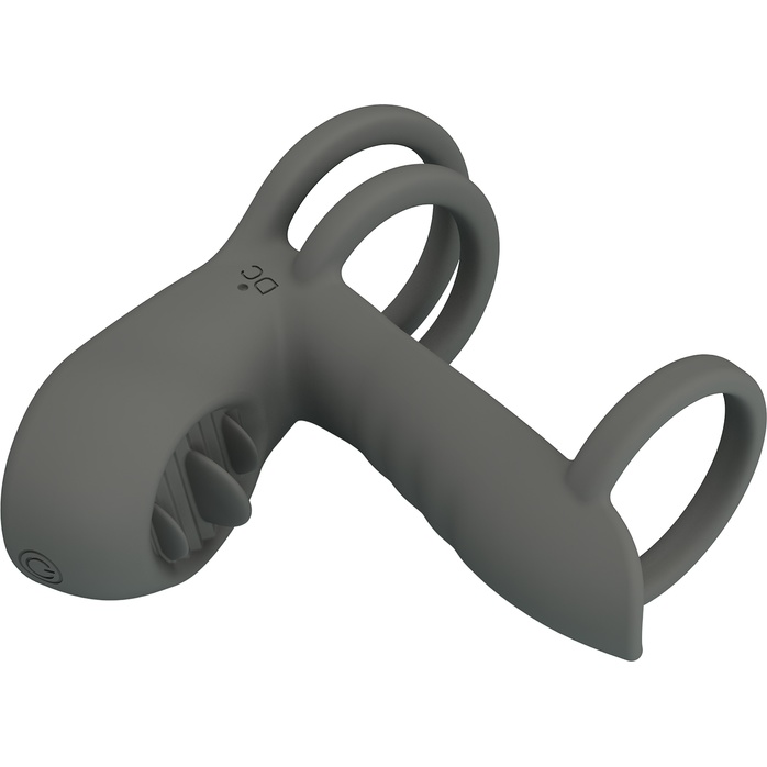 Серая насадка на пенис с 12 режимами вибрации - Pretty Love. Фотография 8.