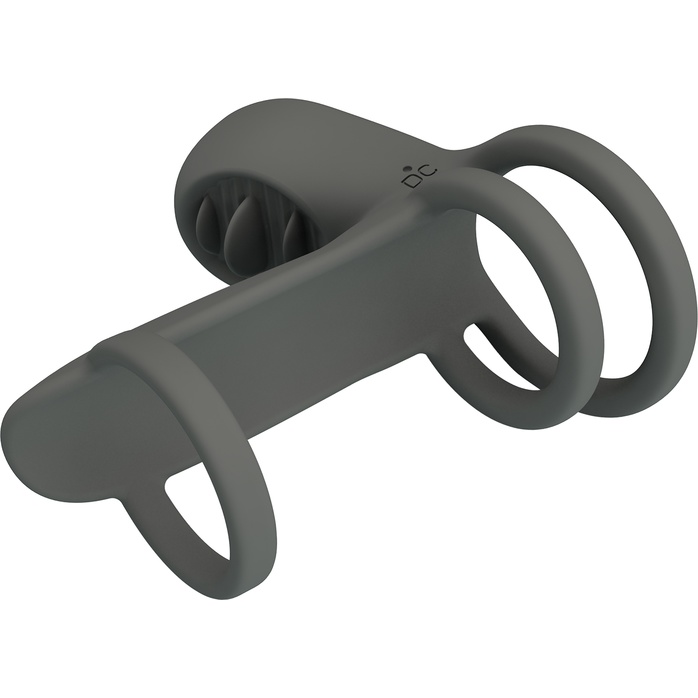 Серая насадка на пенис с 12 режимами вибрации - Pretty Love. Фотография 9.