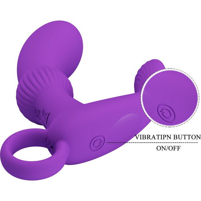 Фиолетовый вибромассажёр для массажа простаты Cayla - 11,2 см - Pretty Love. Фотография 7.