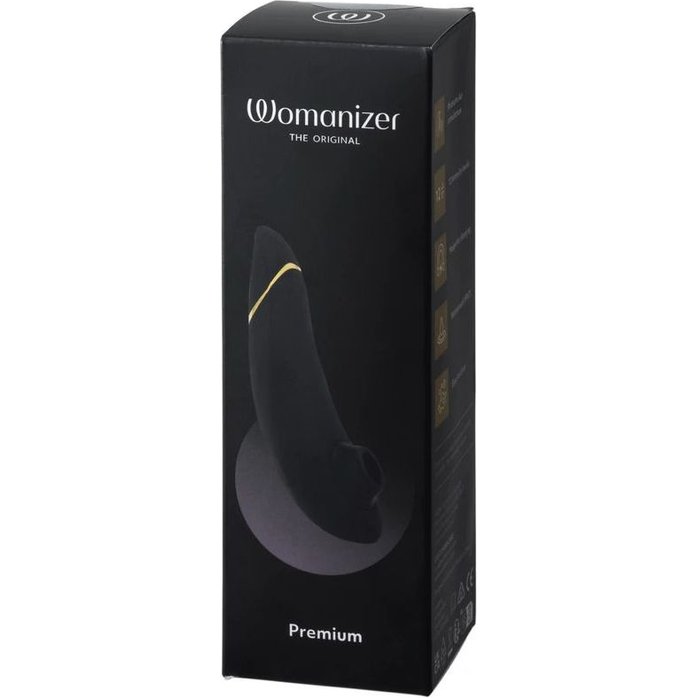 Черный бесконтактный клиторальный стимулятор Womanizer The Original Premium. Фотография 4.