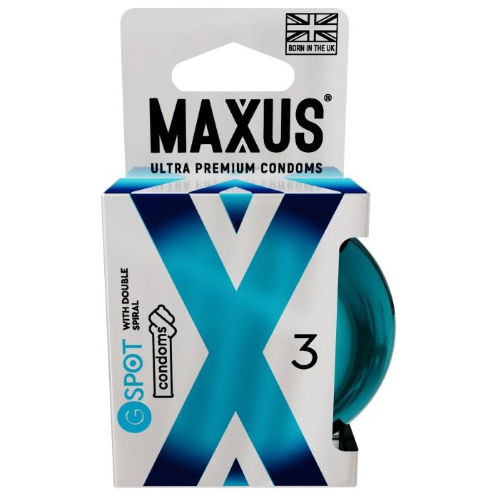 Презервативы Maxus G spot с двойной спиралью - 3 шт. Фотография 3.