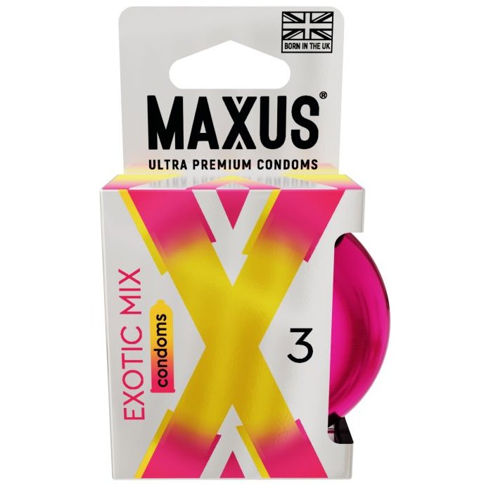 Ароматизированные презервативы Maxus Exotic Mix - 3 шт. Фотография 3.