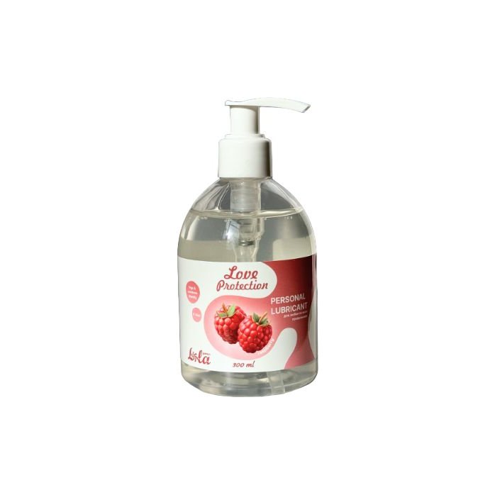 Лубрикант на водной основе Love Protection Raspberry с ароматом малины - 300 мл - Love Protection