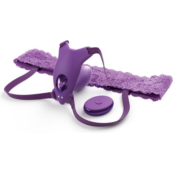 Фиолетовый пояс с вибровкладкой Ultimate G-Spot Butterfly Strap-On - Fantasy For Her. Фотография 5.