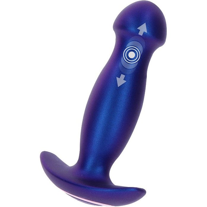 Синяя анальная вибропробка Buttocks The Wild Magn Pulse Vibrating Plug - 15 см. Фотография 2.