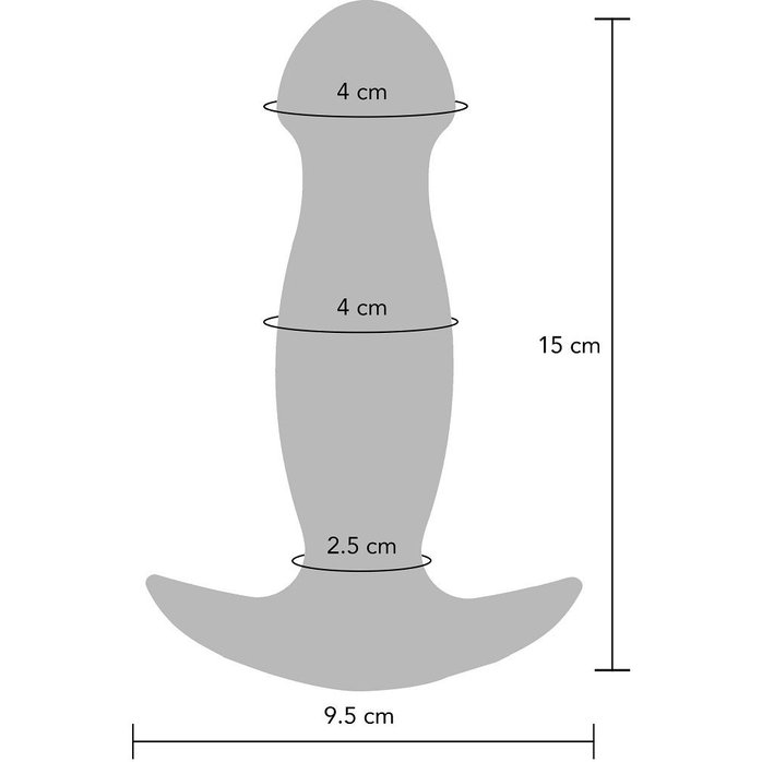 Синяя анальная вибропробка Buttocks The Wild Magn Pulse Vibrating Plug - 15 см. Фотография 6.