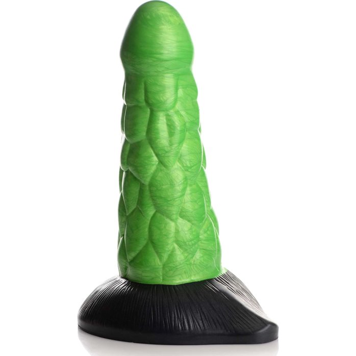 Зеленый фантазийный фаллоимитатор Reptile Thick Scaly Silicone Dildo - 19,1 см - Creature Cocks