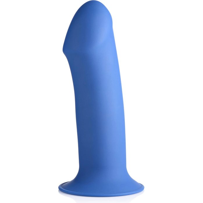 Синий гибкий фаллоимтатор Thick Phallic Dildo - 17,5 см - Squeeze-it