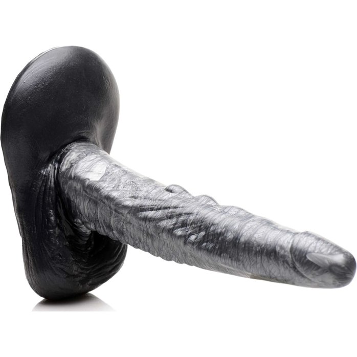 Серый фантазийный фаллоимитатор The Gargoyle Rock Hard Silicone Dildo - 23,6 см - Creature Cocks. Фотография 3.