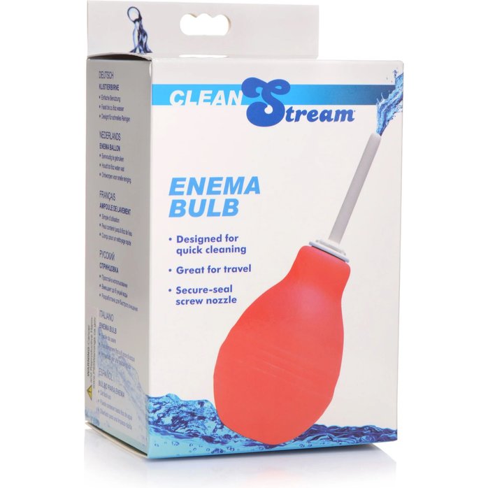 Анальный душ Enema Bulb Red - CleanStream. Фотография 2.