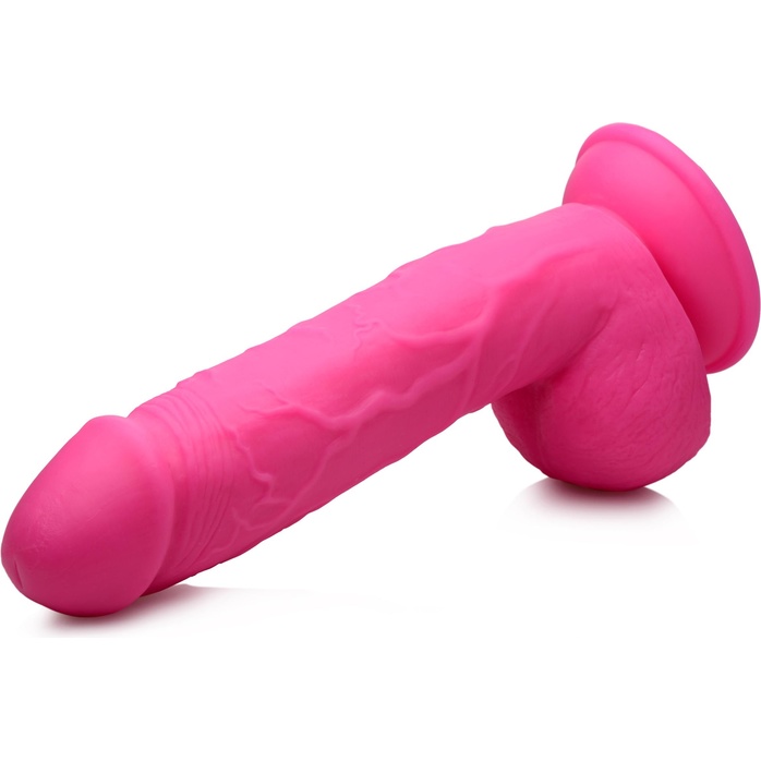 Розовый фаллоимитатор на присоске 8.25 Dildo with Balls - 22,8 см - Pop Peckers. Фотография 4.