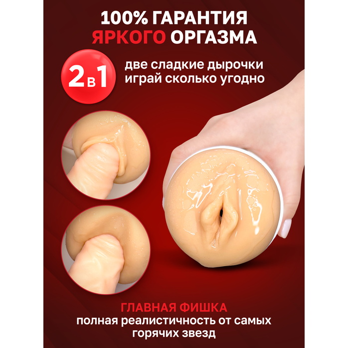 Двусторонний мастурбатор Lola Taylor - 22 см. Фотография 3.