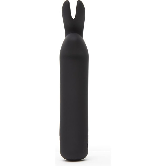 Черная вибропуля с ушками Rechargeable Rabbit Ears Bullet Vibrator. Фотография 2.