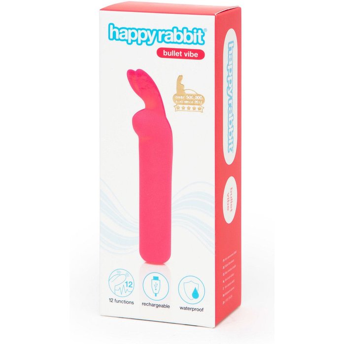 Розовая вибропуля с ушками Rechargeable Rabbit Ears Bullet Vibrator. Фотография 5.