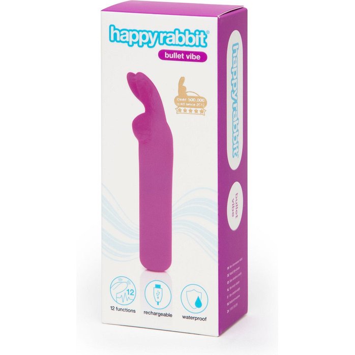 Лиловая вибропуля с ушками Rechargeable Rabbit Ears Bullet Vibrator. Фотография 5.