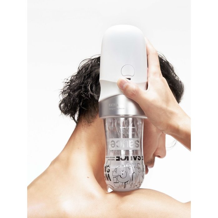 Белый автоматический мастурбатор Extra Sauce. Фотография 5.