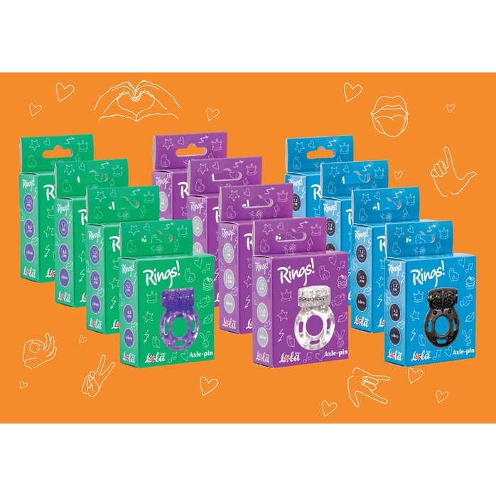 Бокс из 12 эрекционных колец Axle-pin - Rings!. Фотография 4.