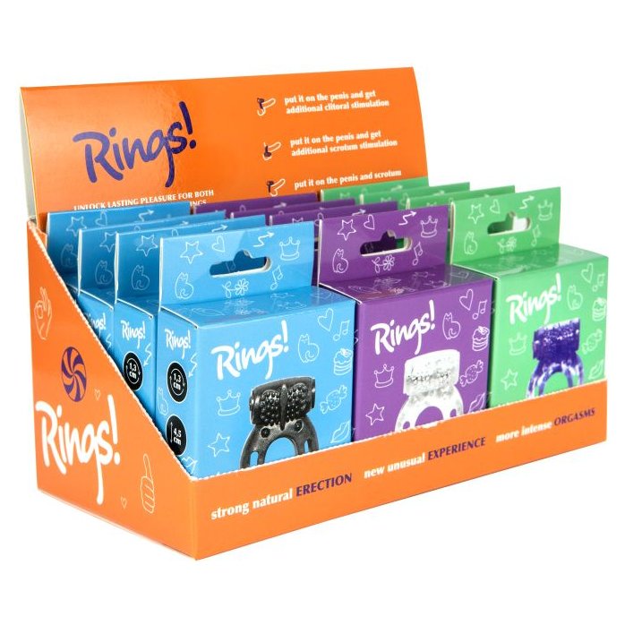 Бокс из 12 эрекционных колец Axle-pin - Rings!
