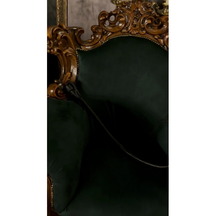 Черный кнут Scandal из натуральной кожи - 130 см. Фотография 5.