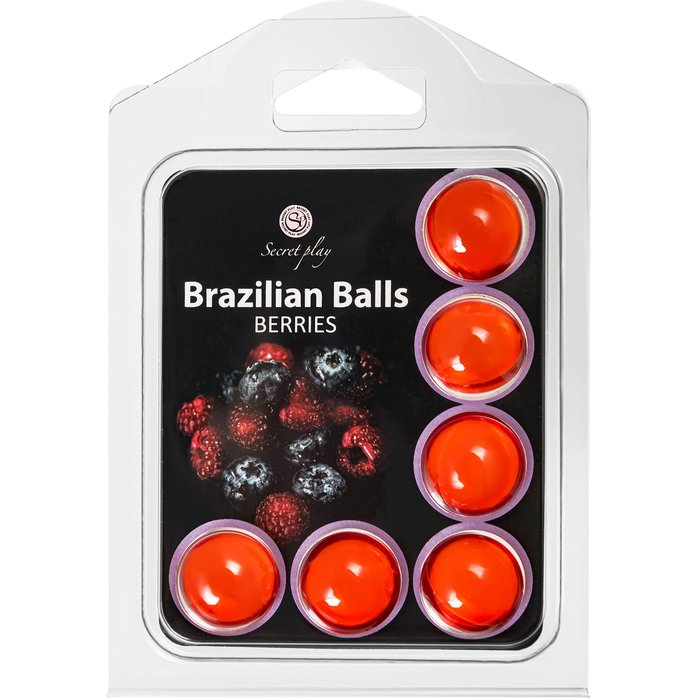 Набор из 6 шариков с массажным маслом Brazilian Balls с ароматом ягод