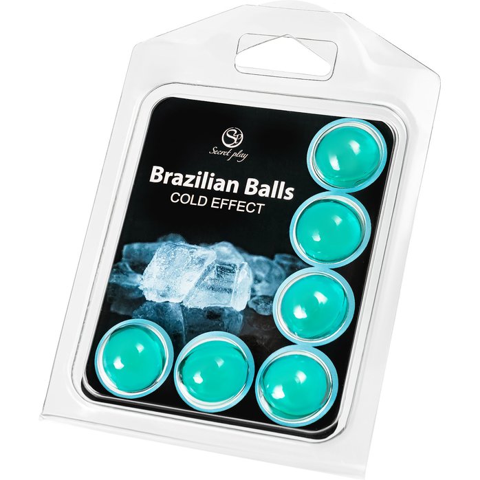 Набор из 6 шариков с массажным маслом Brazilian Balls с охлаждающим эффектом. Фотография 2.